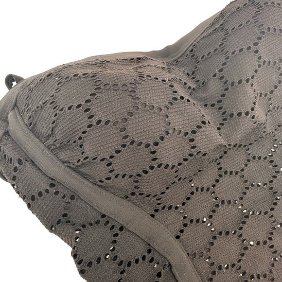 Robin Piconne Black Eyelet Swimsuit Size 6 - Picture 4 of 10